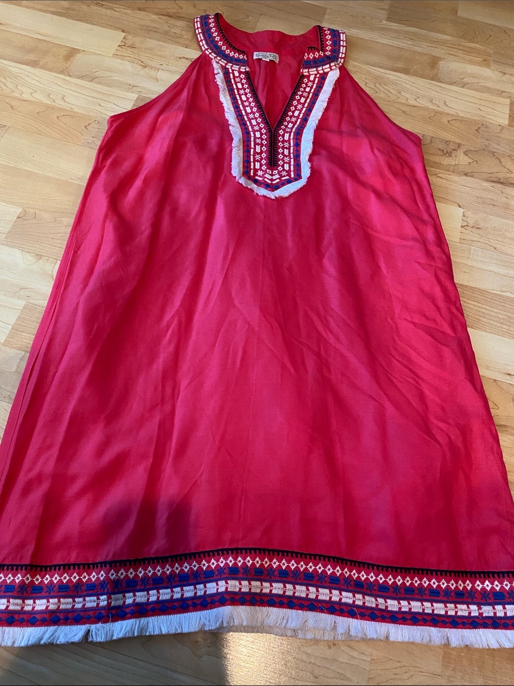 Pink Embroidered Sleeveless Mud Pie Dress